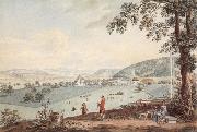 Kehrsatz in Bern view of north, Johann Ludwig Aberli